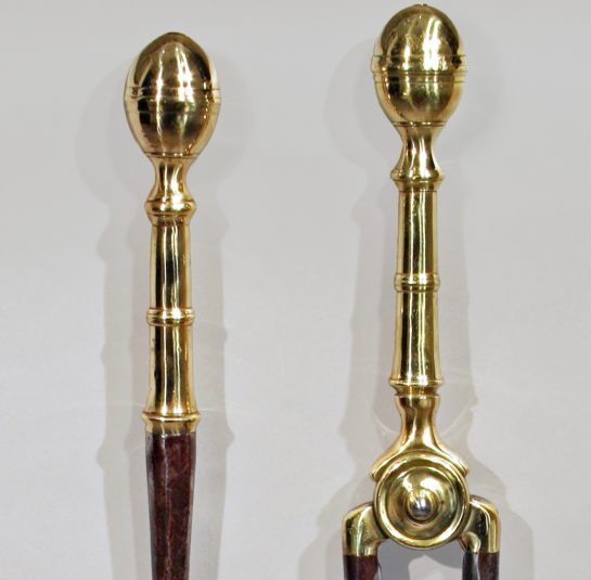 Pair of Federal Lemon-Top Fireplace Tools